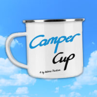 Emailletasse”Camper Cup” blue, 375ml