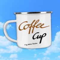 Emailletasse”Coffee Cup” brown, 375ml